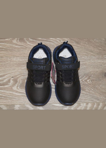 Черные демисезонные кроссовки для мальчиков черные Lilin B2308-2