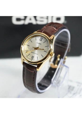 Женские часы LTP-V005GL-9B, кварцевые, кожаный ремешок, WR 30 м Casio (402865858)