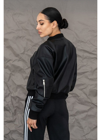 Черная демисезонная куртка-бомбер, цвет черный Tales