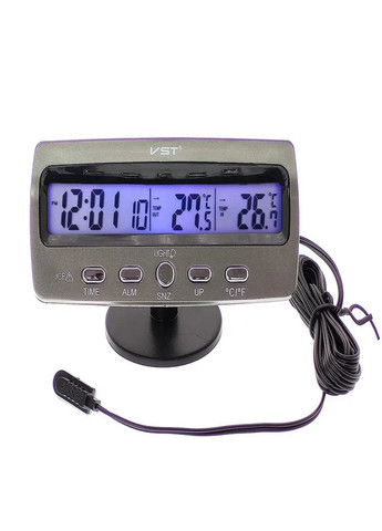Автомобильные часы 7045 B с термометром и вольтметром VST (282927861)