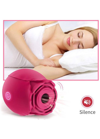 Вакуумний стимулятор клітора з вібрацією у вигляді квітки Rose, рожевий No Brand (303879229)