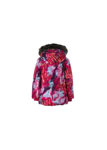 Фуксинова (колору Фукія) зимня куртка melinda 18220030 фуксія з принтом 86 (4741468974453) Huppa