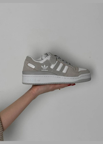 Серые всесезонные кроссовки Vakko Adidas Forum 84 Low Grey