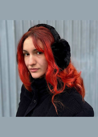 Навушники теплі зимові еко - хутро чорні 0445 No Brand Навушники еко - хутро чорні (315638589)