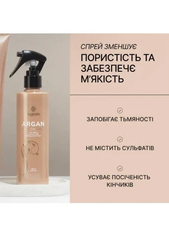 Набір для блиску волосся Argan Oil з аргановою олією 4в1 Bogenia (385404194)