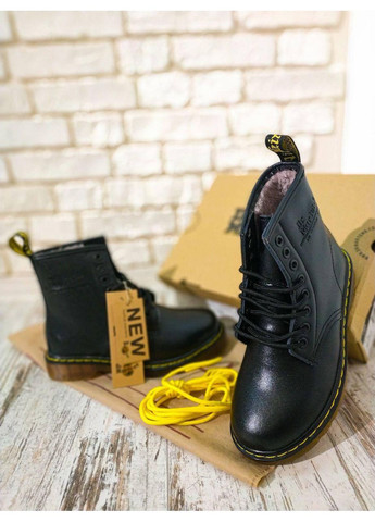 Ботинки женские и мужские Dr. Martens 1460 Black 11822006 Доктор Мартинс (Мех) No Brand (364860205)