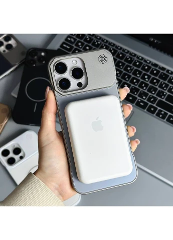 Чехол Glass Matte Aromatherapy Metal Magnetic для iPhone 16 Pro Max White No Brand (382773644)