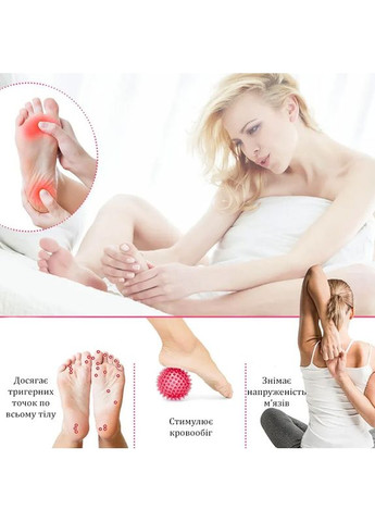 Массажный мячик Goober с шипами красный EasyFit (361072892)