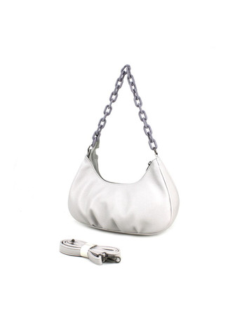 Невелика жіноча сумка-багет світло-сіра Voila (277370657)