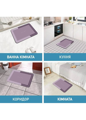 Коврик для ванной комнаты, кухни, нескользящий,, коврик в ванну суперпоглощающий, диатомитовый, 50x80 см, Овал Розовый Home Perfect (360983535)