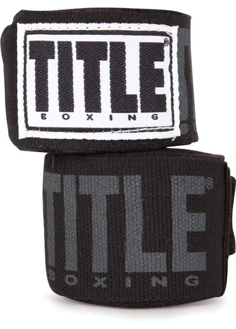 Бинты для бокса Boxing Power-Flex Elite 180" Black (4.5м.) Title Boxing (395416476)
