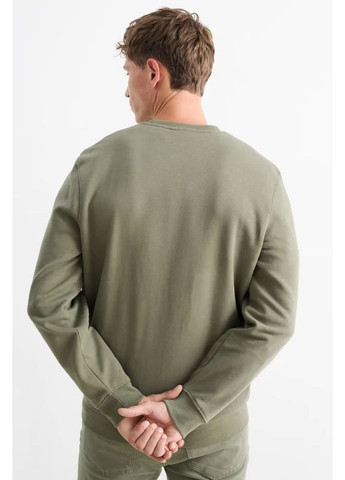 Хакі світшот з бавовни C&A однотонний (372388231)