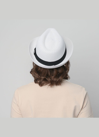 Шляпа трилби женская бумага белая JOYCE LuckyLOOK 844-088 (289478385)