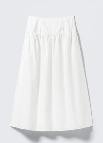 Белая кэжуал однотонная юбка H&M