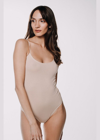 Бавовняне боді на тонких бретелях Luna L002b Tilda beige (316323832)