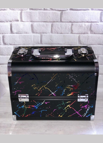 Валіза кейс для мастетра манікюру, візажиста, косметолога з візерунком (метал+пластик) Global Fashion (297922803)