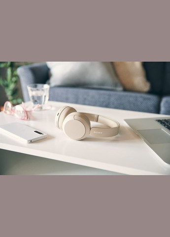 Наушники беспроводные накладные WH-CH520 бежевые (WHCH520C.CE7) Sony (316296257)