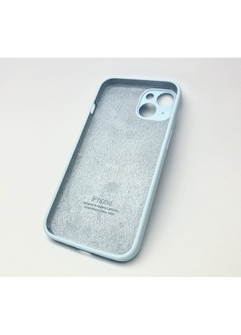 Чехол на айфон 13 Silicone case для 13 full camera с микрофиброй силиконовый Light Blue No Brand (369137224)