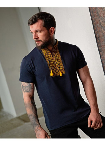 Черная вышиванка sea and yellow No Brand