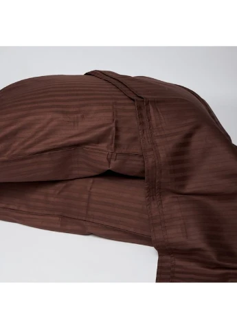 Постільний набір (простирадло 180х220 + 2 наволочки 70х70) Satin Stripe (MS-880000653) Moon&Star Warm Espresso (359376544)
