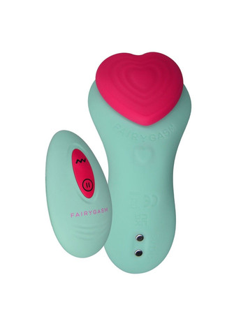 Вибратор в трусики HeartGem green, на магните, пульт ДУ FairyGasm (302297987)