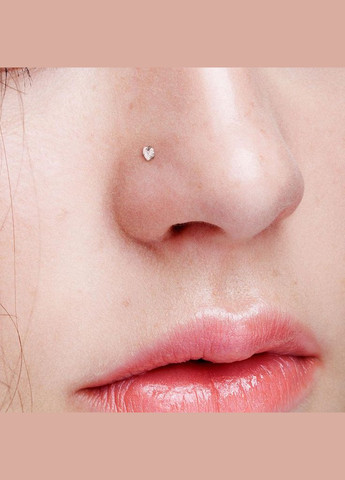 Серьга гвоздик для пирсинга носа NOB04-20-03-C с фианитом (Цвет: ) Spikes (333698064)