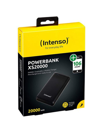Зовнішній акумулятор Power Bank XS20000 (4034303029563) Black Чорний Intenso (279553432)