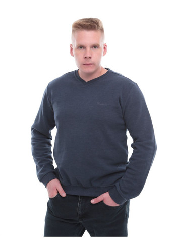 Темно-синій демісезонний джемпер чоловічий темно-синій комір мис джемпер Bagarda Пряма