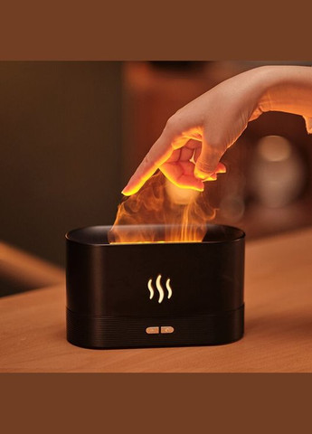 Увлажнитель воздуха, портативный аромадифузор с имитацией огня DQ-701 180 мл, Black Kinscoter (322415363)