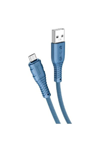 Usb-cable Micro USB X67 2.4A 1m (круглый) Blue Hoco (370204893)