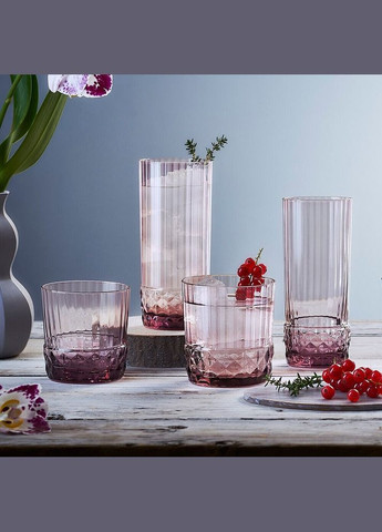 Набір склянок America'20s Lilac Rose 6 шт 480 мл 122155BB9121990 Bormioli Rocco (316620169)