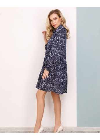 Синее повседневный платье sa-150 s темно-синий ISSA PLUS