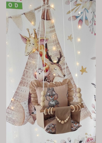 Вігвам Зайки + кошик для іграшок + підвісна гойдалка. Повний комплект! No Brand (316256813)