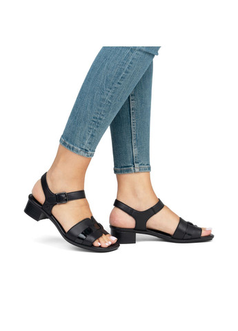 Черные летние босоножки Rieker