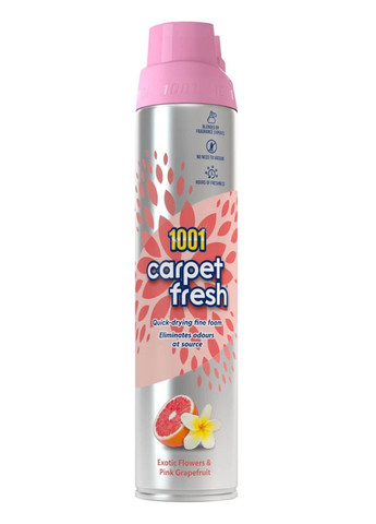 Пена для нейтрализации запахов для ковров Carpet Fresh Exotic Flowers & Pink Grapefruit 300мл 1001 (279360638)