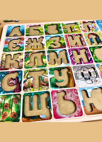 Деревянный пазл вкладыш "Украинский алфавит" (ПСФ138) PSF138 Ubumblebees (315402512)