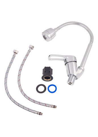 Смеситель для кухни Agata 008F4 с гибким изливом (k40) LDAGA008F4CRM35126 Chrome LIDZ 008F-4 (324250421)