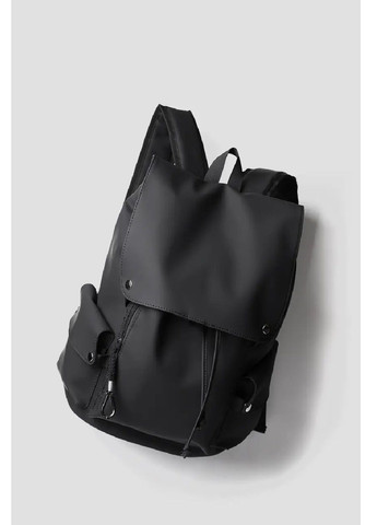 Рюкзак міський з матової екошкіри з кишенею для ноутбука до 15 дюймів ручкою для перенесення 40х28х16 см (477615-Prob) Чорний Unbranded (298442062)