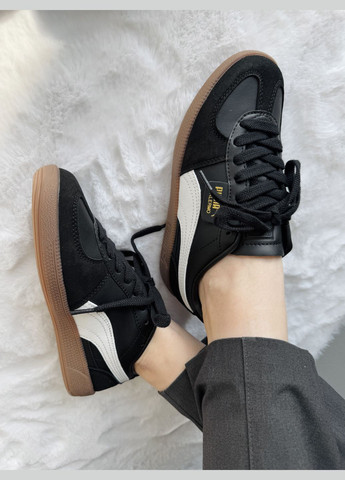 Кросівки жіночі і чоловічі Puma Palermo Leather Black White Gum | Пума Палермо чорні No Brand чорні демісезони (339604466)