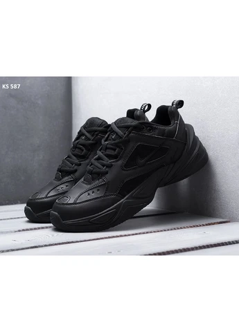 Чорні кросівки чоловічі nike м2k tekno black найк м2к текно чорні демісезон No Brand