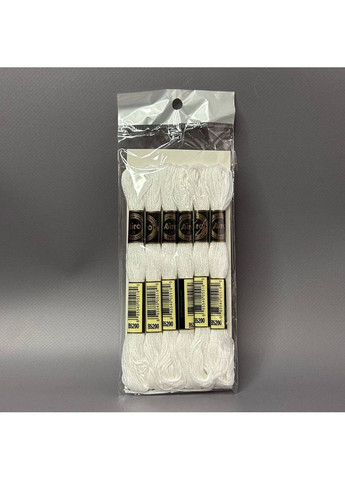 (6 шт по 8м) Набір муліне Airo (нитки для вишивання) - білий Plus-plus (352746535)