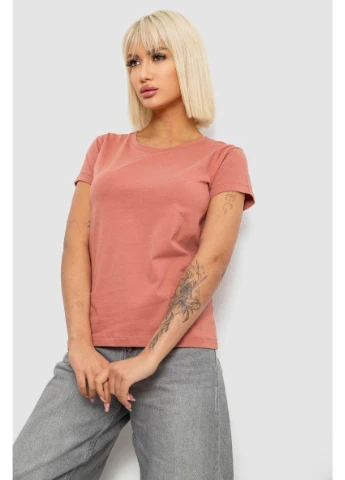 Футболка жіноча однотонна,, 244R2806 No Brand - (382800229)