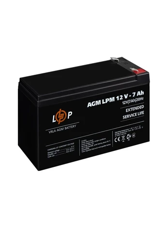 Аккумулятор AGM LPM 12V - 7 Ah LogicPower (401283847)