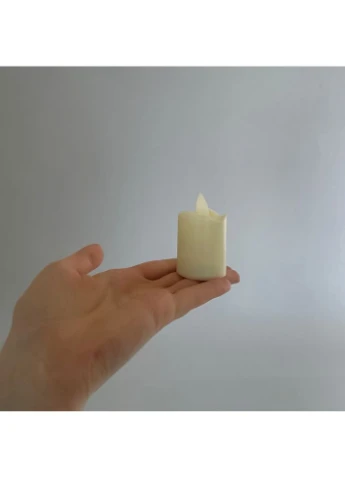 Светодиодная свеча (LED), айвори, 6,2 см ELISEY (386668770)
