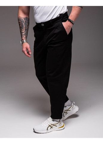 Черные демисезонные брюки No Brand