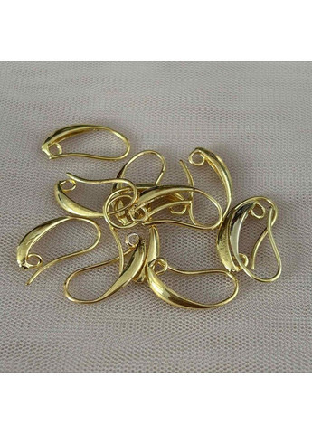 1 пара - Швензы для серьг гипоаллергенный сплав Капля 20 мм - золото Plus-plus (354798854)