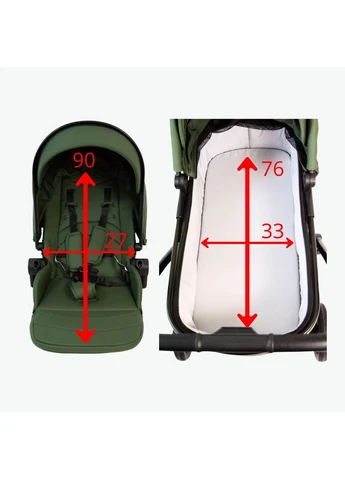 Коляска для дитини універсальна 3 в 1 Zack, olive FreeOn (352477017)