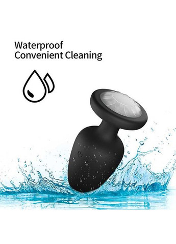 Светящаяся анальная пробка с вибрацией 10X Light Up Rechargeable Anal Plug - 9,8*4,4 см – Анальные игрушки No Brand (370611842)