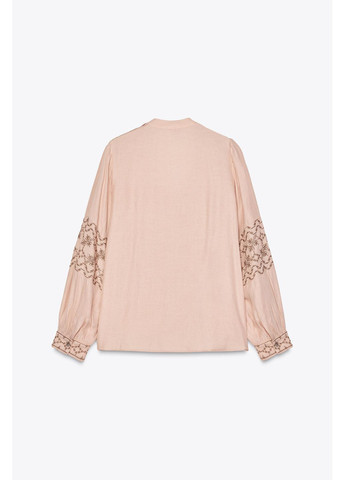 Розовая блуза с вышивкой Zara