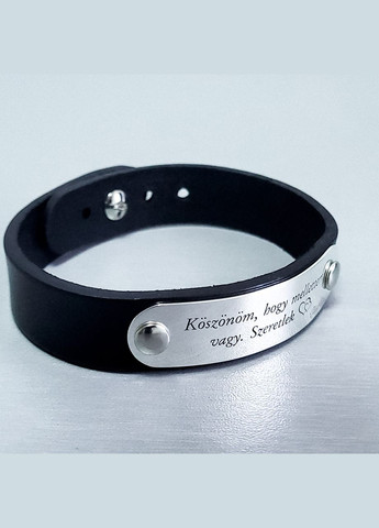 Кожаный браслет из нержавеющей стали с лазерной гравировкой на подарок 14-17см арт.48301 No Brand (357443359)